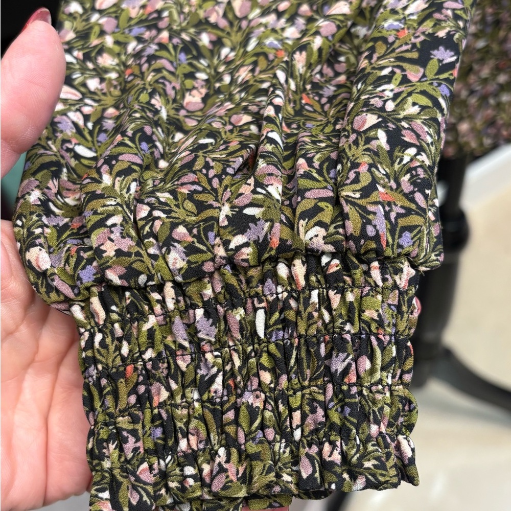 CAbi Multicolor Floral V-Neck Blouse - Picture 4 of 5